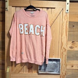 Simply Southern Pink Beach Sweater